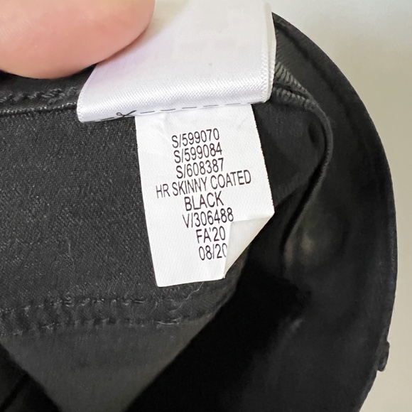 NWOT Banana Republic High Rise Skinny Coated Jeans Black SZ 18 - Picture 8 of 15